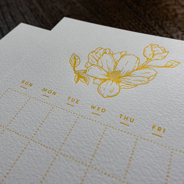 Letterpress Plant Series Diary Sticker (12 sheets - Yellow)